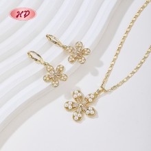 Mode Schmuck OhrRinge and Halskette Set | Elevate Your Stil with 18k Vergoldet
