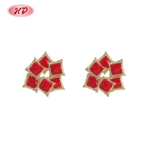 Niedlich 18K Vergoldet Geometrisch Blatt OhrRinge Perfect for Hochzeits & Geschenks | Mode Schmuck Großhandel für Damen MOQ 12