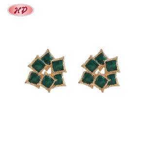 Elegant 18K Vergoldet Geometrisch OhrRinge with Blatt Design | Damen Kupferlegierung Schmuck Mengen for Casual and Sporty