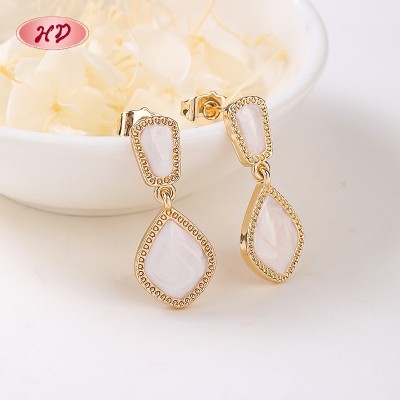 Trendig 18K Vergoldet OhrRinge with Geometrisch Design and Kupferlegierung | Damen Schmuck for Feiertags and Braut MOQ 12