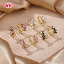 Neu Arrival 18K Vergoldet OhrRinge | Cubic Zirkon Mode Stil Schmuck für Damen | Casual & Muttertag Geschenks