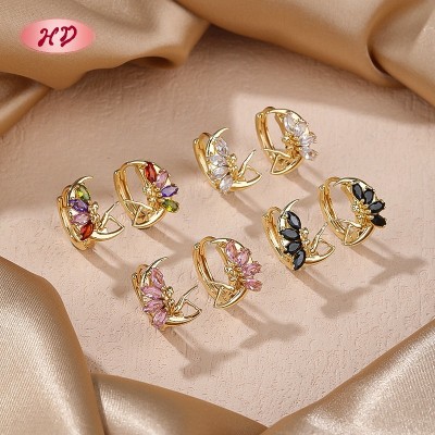 Neu Arrival 18K Vergoldet OhrRinge | Cubic Zirkon Mode Stil Schmuck für Damen | Casual & Muttertag Geschenks