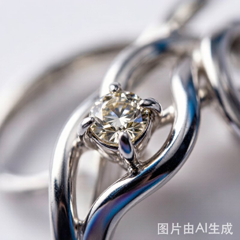 Macro Close-Up of Hand-Set 925 Sterling Silver Birthstone Jewelry - Premium Craftsmanship Detail Photography