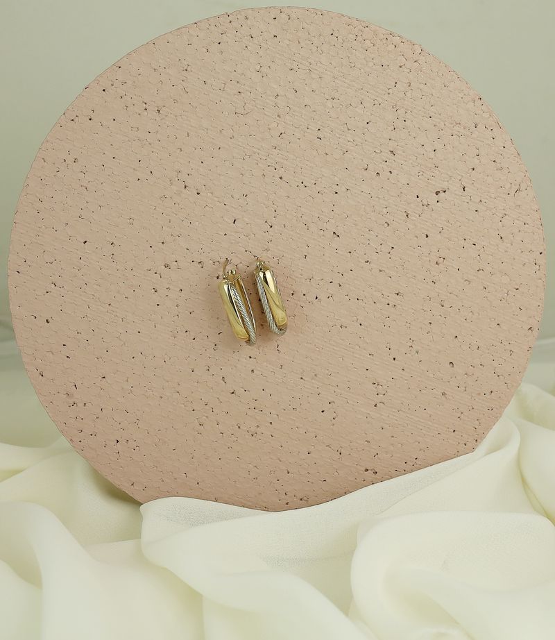 18k gold plated earrings fashion display