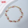 Stylish 18K Gold Plated Brass CZ Bracelet for Women | Designer Jewelry