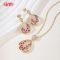 Custom Geometric Jewelry Set Multicolor CZ Teardrop 18K Gold Plated Brass OEM Manufacturer