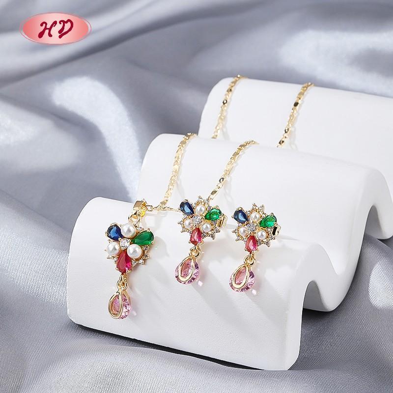 Multicolor Cross with Pearls & CZ — Factory Direct Bulk