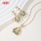 Custom Geometric Jewelry Set Multicolor CZ Teardrop 18K Gold Plated Brass OEM Manufacturer