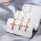 Wholesale Elegant Cross Jewelry Set Multicolor Enamel CZ 18K Gold Plated Brass Manufacturer