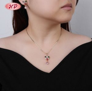 Bulk Religious Cross Jewelry Set Multicolor CZ Pearl 18K Gold Plated Brass Factory Export