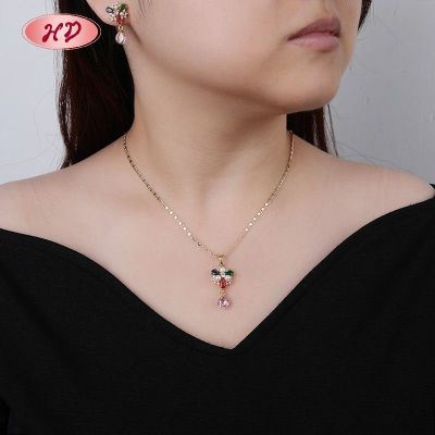Bulk Religious Cross Jewelry Set Multicolor CZ Pearl 18K Gold Plated Brass Factory Export | Bulk Religious Jewelry