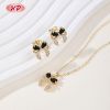 Supplier Classic Bowknot Jewelry Set Multicolor CZ 18K Gold Plated Brass Wholesale Bulk