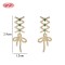 Wholesale 18K Gold Plated Geometric Zigzag Huggie Earrings with Green CZ Stones | Factory Direct Manufacturer