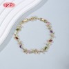 Pulsera Elegante de Latón Chapado en Oro 18K con CZ para Mujer | Joyería de Moda al por Mayor