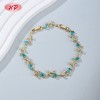 Pulsera Premium de Latón Chapado en Oro 18K con CZ para Mujer | Joyería al por Mayor