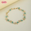 Pulsera Premium de Latón Chapado en Oro 18K con CZ para Mujer | Joyería al por Mayor