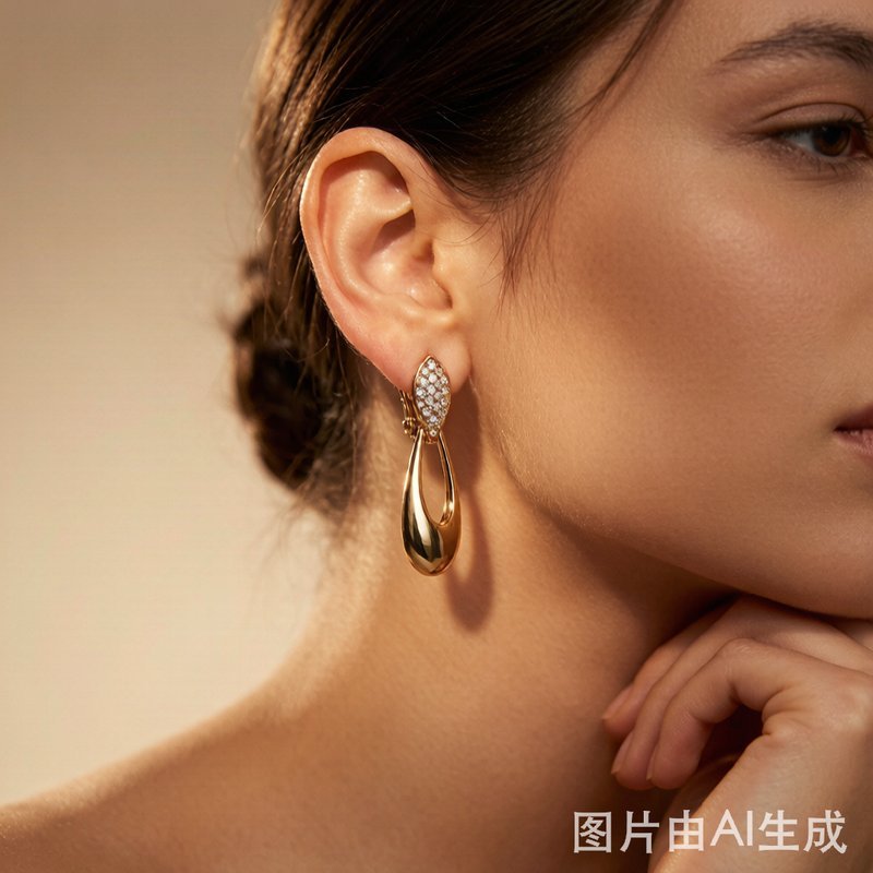 Irregular Chunky Hoop Earrings 18K Gold Plated