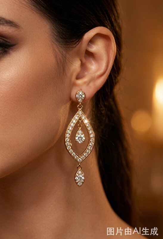 Vintage Enamel Teardrop Pearl CZ Drop Earrings