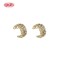 18K Gold Plated Brass Clip On Earrings Multicolor Zircon | Jewelry Wholesale for Women | Wedding and Birthday Jewelry