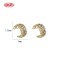 18K Gold Plated Brass Clip On Earrings Multicolor Zircon | Jewelry Wholesale for Women | Wedding and Birthday Jewelry