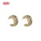 18K Gold Plated Brass Clip On Earrings Black AAA CZ | Wholesale Jewelry for Women | Party Gifts Jewelry