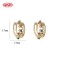 18K Gold Plated Brass Huggie Earrings for Ladies | Multicolor AAA CZ Crown Design | Jewelry Wholesale for Gifts