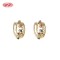 18K Gold Plated Brass Huggie Earrings for Ladies | Multicolor AAA CZ Crown Design | Jewelry Wholesale for Gifts