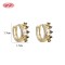 18K Gold Plated Brass Huggie Earrings Black AAA CZ Crown Design | Hoop Jewelry Wholesale for Women