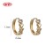 Heart Huggie Earrings AAA CZ Multi-Color | Factory Direct 18K Gold Plated Wholesale Jewelry