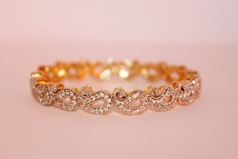 Gold plated jewelry close-up