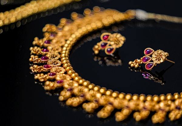 Jewelry prototype and sample on workbench