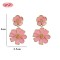 Wholesale Black Enamel Flower Drop Earrings for Evening Wear | Factory Direct Statement Jewelry | Wholesale Flower Earrings