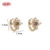 Stunning Huggie Hoop Earrings OEM Factory | 18K Gold Plated Brass Everyday Jewelry AAA CZ