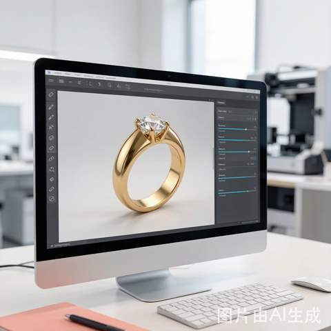 3D CAD design of custom gold plated jewelry