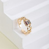 Glamour AAA Cubic Zirconia Ring in Bulk | Trusted B2B Jewelry Supplier | Gold Plated Brass