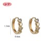 Herz-Huggie-Ohrringe AAA-Zirkonia Mehrfarbig | Factory-Direct 18K-Goldbeschichtet Großhandel