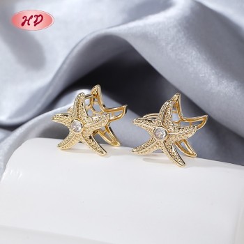 Sophisticated CZ Huggie Hoop Earrings, OEM Jewelry Factory Made in 18K Gold Plated Brass | Oem Huggie Earrings