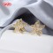 Sophisticated CZ Huggie Hoop Earrings, OEM Jewelry Factory Made in 18K Gold Plated Brass | Oem Huggie Earrings