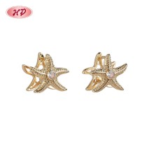 Sophisticated CZ Huggie Hoop Earrings, OEM Jewelry Factory Made in 18K Gold Plated Brass | Oem Huggie Earrings