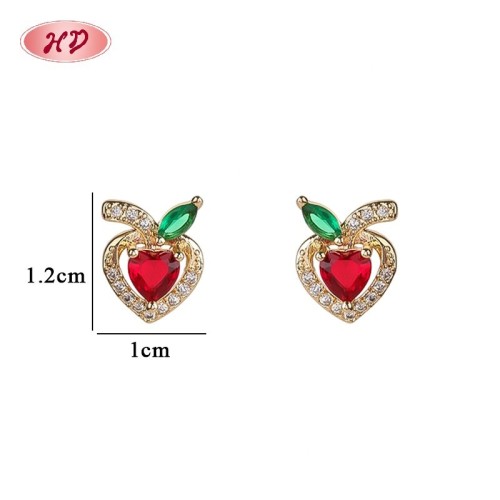 Aros pequeños clásicos de moda chapados en oro de 18 quilates para mujer, al por mayor | Latón directo de fábrica