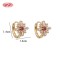 Slim Hinged Huggie Hoop Earrings from Gold-Tone Brass Factory, Set with AAA Zirconia