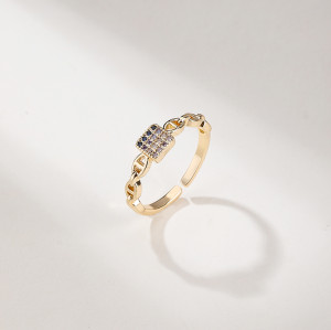 Radiant Cubic Zirconia Ring for Jewelry Wholesalers | 18K Gold Layered Durable Brass