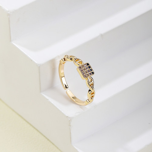 Radiant Cubic Zirconia Ring for Jewelry Wholesalers | 18K Gold Layered Durable Brass