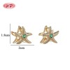 Aretes huggie elegantes para mayoristas | latón chapado en oro 18k con piedras CZ AAA