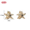Aretes huggie delicados fabricante mayoreo | Latón chapado en oro 18k con CZ AAA