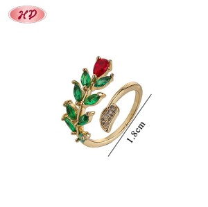 Artisan-CZ-Ring Hersteller Custom OEM | 18 Karat vergoldetes Messing AAA Zirkonia
