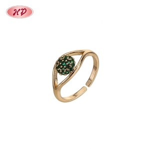 Bague statement CZ pavé éblouissante | fabricant bijoux fantaisie export | laiton or 18 carats