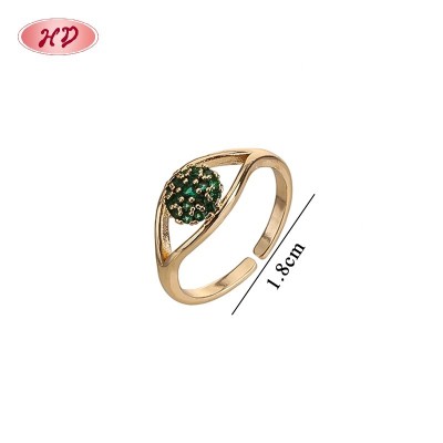 Anillo de declaración CZ pave deslumbrante | fabricante de joyería de moda para exportación | latón oro 18k