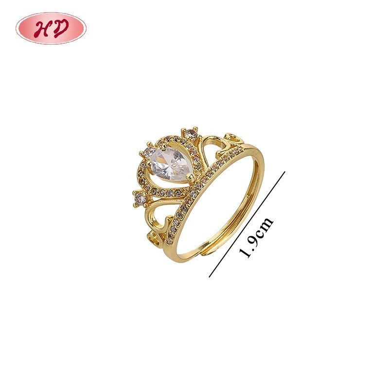 Anillo CZ moderno clásico | fábrica OEM personalizado en latón chapado en oro 18k, circonia AAA