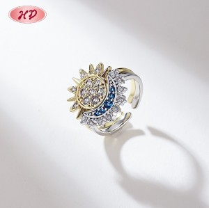 Edler CZ Ring Großhandels-Lieferant | 18 Karat Gold auf Messing mit AAA Zirkonia